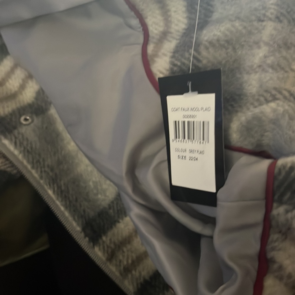 Faux Wool Plaid Coat 22/24 - Picture 7 of 7